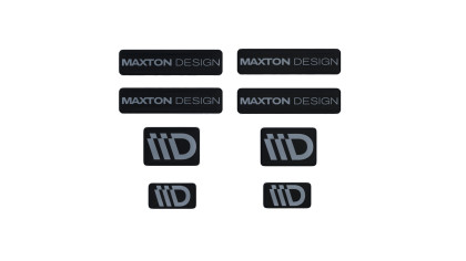 3D logo MaxtonDesign - černo šedé(8ks)