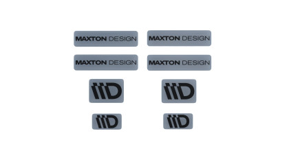3D logo MaxtonDesign - šedo černé(8ks)