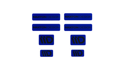 3D logo MaxtonDesign - tmavě modro černé(8ks)