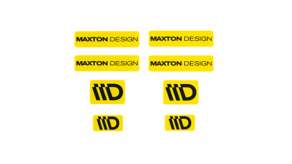 3D logo MaxtonDesign - žluto černé(8ks)