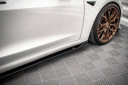 Prahové lišty V.2 Tesla Model 3 carbon look