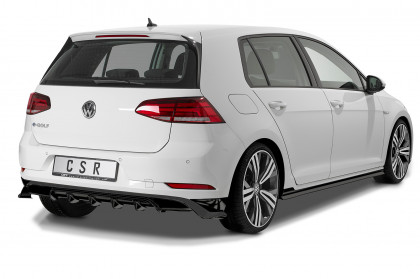 Spoiler pod zadní nárazník, difuzor CSR - VW Golf 7 / e-Golf carbon look lesklý
