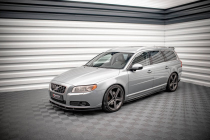 Prahové lišty Volvo V70 Mk3 černý lesklý plast