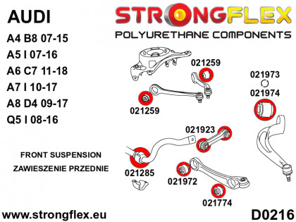 021974A: Tuleja wahacza przedniego dolnego - tylnego 65mm SPORT