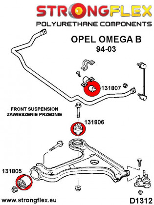 131807A: Tuleja stabilizatora przedniego SPORT