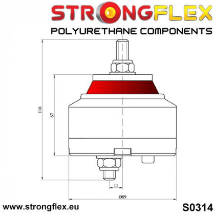 031762B: Poduszka silnika BMW E36 E46 E90 Z3 Z4
