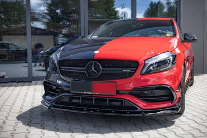Spojler pod nárazník lipa V.1 Mercedes-Benz A45 Aero W176 Facelift černý lesklý plast
