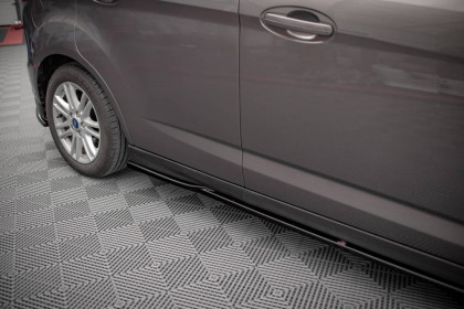 Prahové lišty Ford C-Max Mk2 černý lesklý plast