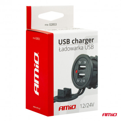 Nabíječka 2xUSB 12/24V MOD-03