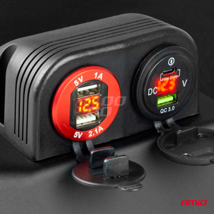 Nabíječka 2xUSB 12/24V MOD-03