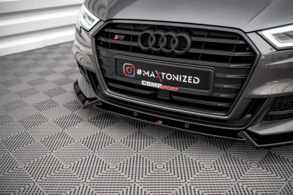 Spojler pod nárazník lipa V.1 Audi S3 Sportback 8V Facelift carbon look
