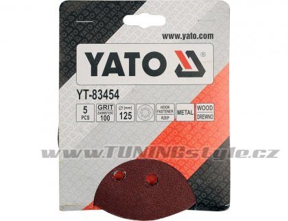 Brusný papír 125 mm P100 s otvory 5 ks suchý zip