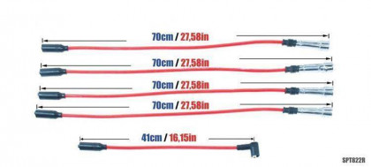 Przewody zapłonowe PowerTEC AUDI A6 COUPE CABRIOLET 1.8-2.8L 89-00 Niebieskie