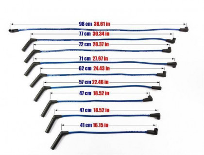 Przewody zapłonowe PowerTEC JEEP GRAND CHEROKEE 5.2 5.9 V8 92-99 Niebieskie