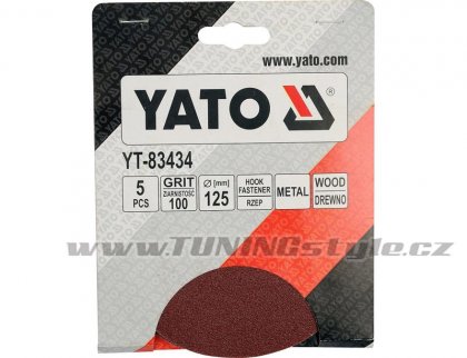 Brusný papír 125 mm P180 5 ks suchý zip