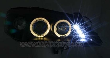 Přední světla Angel Eyes Opel Astra G 98-04 černá