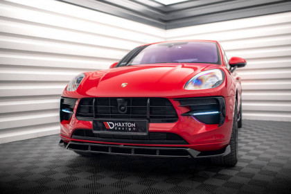 Spojler pod nárazník lipa V.2 Porsche Macan Mk1 Facelift černý lesklý plast