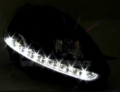 Přední světla Devil Eyes Fiat Punto 05- černé