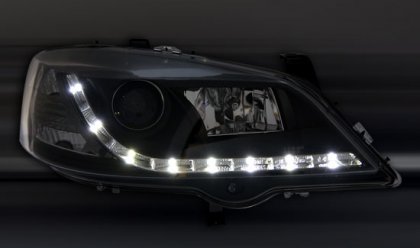 Přední světla Devil Eyes Opel Astra G černé