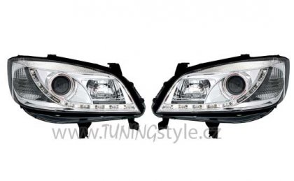 Přední světla Devil Eyes Opel Zafira A 99-05 chrom