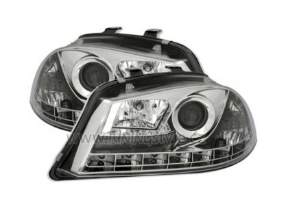 Přední světla Devil Eyes Seat Ibiza 6L 03-08 chrom