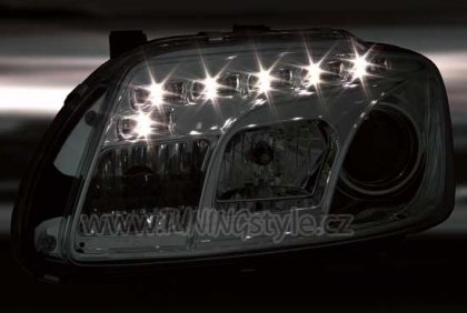 Přední světla Devil Eyes VW Touran 1T 03-06 černá