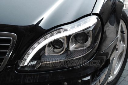 Přední světla LED TubeLight Mercedes-Benz S W220 98-05 černá