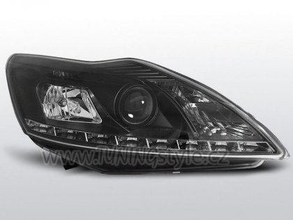 Přední světla s LED Ford Focus II 08-10 černé