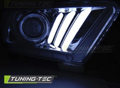 Přední světla U-LED BAR DTS Ford Mustang V 10-13 chrom