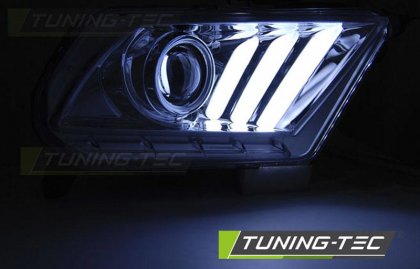 Přední světla U-LED BAR DTS Ford Mustang V 10-13 chrom