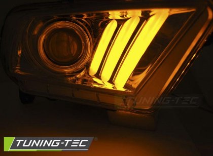 Přední světla U-LED BAR DTS Ford Mustang V 10-13 chrom