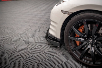 Spojler pod nárazník lipa + Flaps Nissan GTR R35 Facelift černý lesklý plast