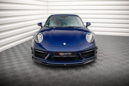 Spojler pod nárazník lipa V.2 Porsche 911 Carrera Aero 992 černý lesklý plast