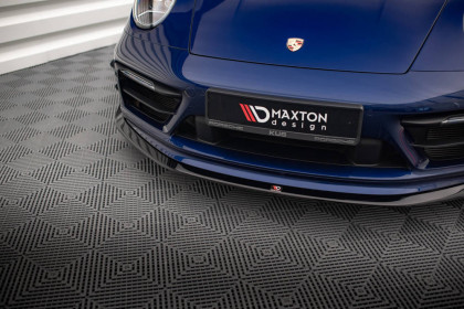 Spojler pod nárazník lipa V.2 Porsche 911 Carrera Aero 992 černý lesklý plast