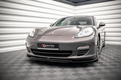 Spojler pod nárazník lipa V.1 Porsche Panamera / Panamera Diesel 970 černý lesklý plast