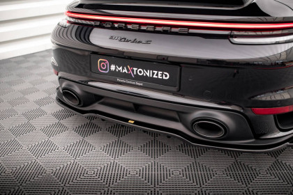 Spoiler zadního nárazníku Porsche 911 Turbo S 992 černý lesklý plast
