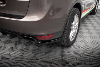 Splittery zadní boční Porsche Cayenne Mk2 černý lesklý plast