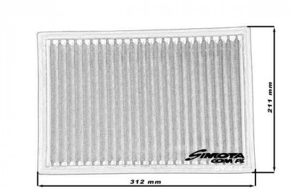 Sportovní vzduchový filtr SIMOTA OV006 312X211mm
