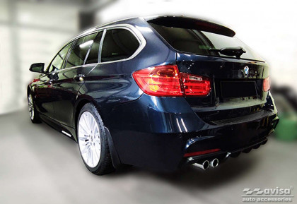 Nerezová ochranná lišta zadního nárazníku BMW 3 / F31 TOURING 2012- černá