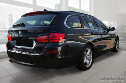 Nerezová ochranná lišta zadního nárazníku BMW 5 F11 Touring 2010- Strong edition - stříbrná