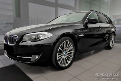 Nerezová ochranná lišta zadního nárazníku BMW 5 F11 Touring 2010- Strong edition - stříbrná