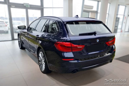 Nerezová ochranná lišta zadního nárazníku BMW 5 G31 Touring (Kombi) 2017-2020 Strong edition - černá