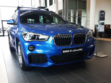 Ochranná lišta zadního nárazníku BMW X1 F48 M-paket 2015- karbonová