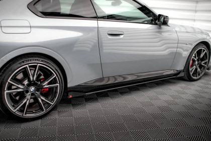 Prahové lišty Street pro + flaps BMW 2 Coupe M-Pack / M240i G42 černo-červené
