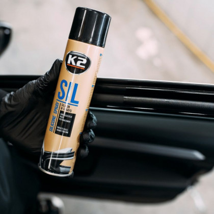 K2 SIL - Silikonový sprej pro gumová těsnění na autě, 300 ml