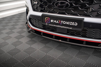Spojler pod nárazník lipa V.1 Hyundai Kona N Mk1 černý lesklý plast