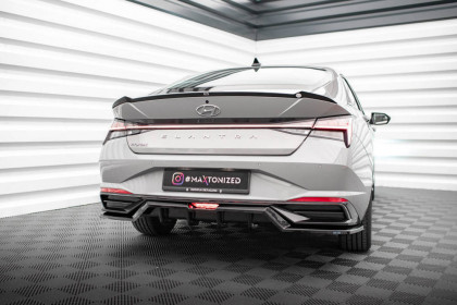 Spoiler zadního nárazníku Hyundai Elantra Mk7 černý lesklý plast