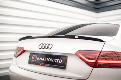 Prodloužení spoileru V.2 Audi A5 / A5 S-Line / S5 Coupe 8T černý lesklý plast
