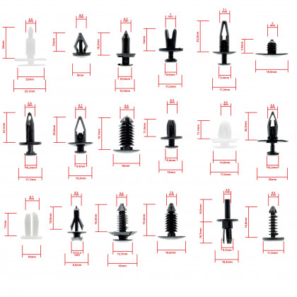 EPCRC05 CAR RETAINER CLIPS 415 PCS