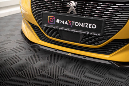 Spojler pod nárazník lipa V.1 Peugeot 208 GT Mk2 černý lesklý plast